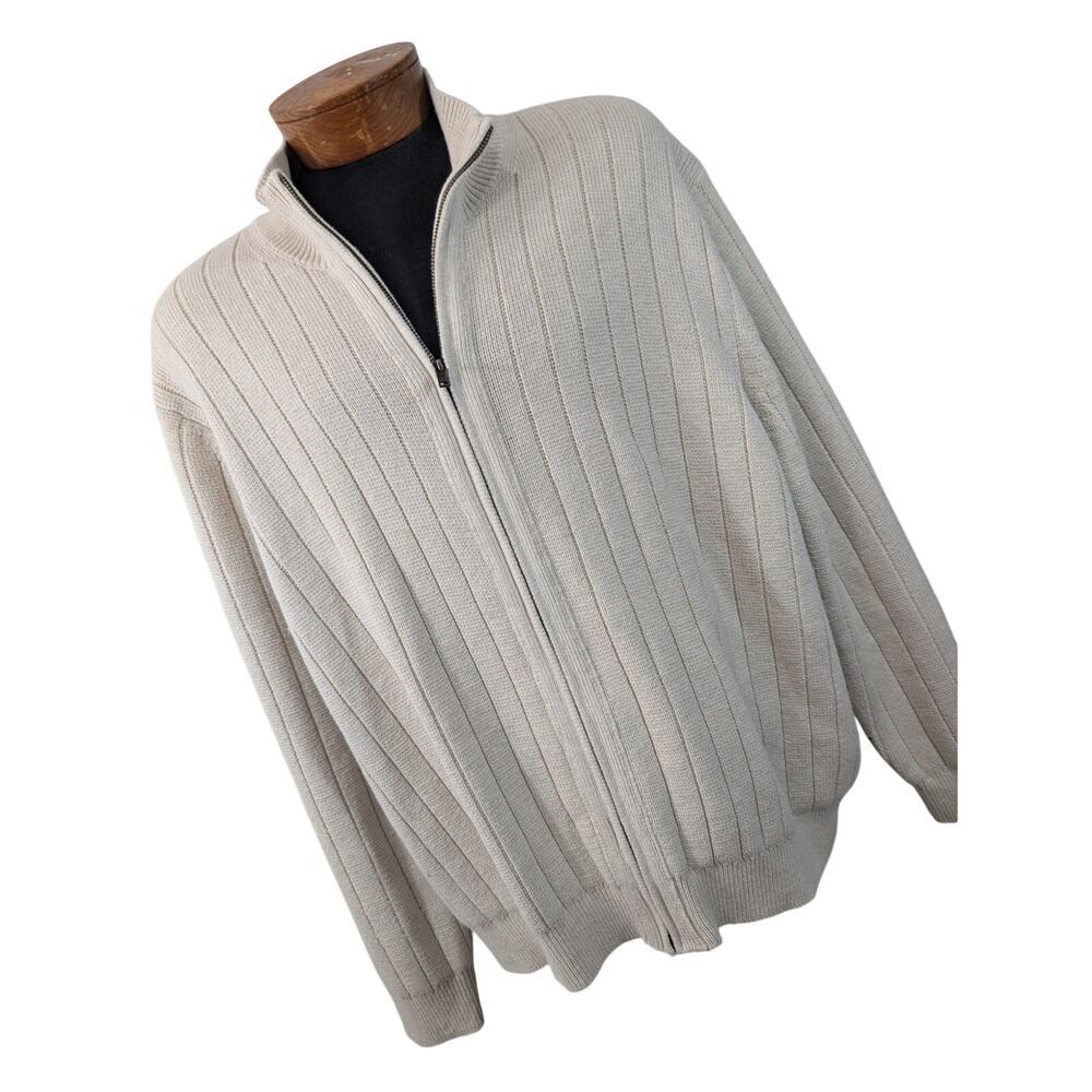 NWOT! BANANA REPUBLIC! VANILLA CREAM 100% FINE COTTON CLUB CARDI SWEATER! SZ XXL